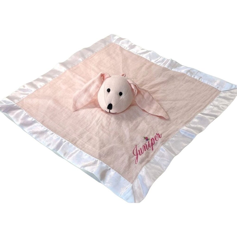 Aden + Anais Baby Girls Pink Lovey Security Blanket Bunny Rabbit Juniper 16"x15"